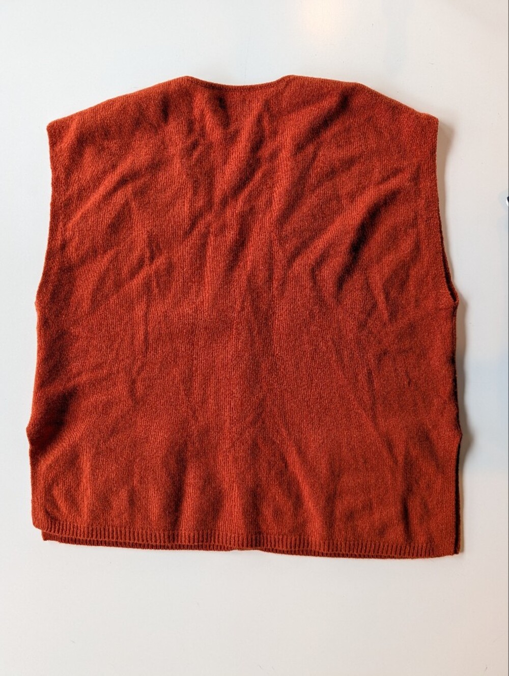 Gudrun Sjoden Rust Orange Button-Front Knit Vest - Picture 2 of 7